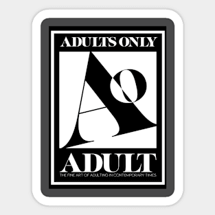 Adults Only Logo Sticker